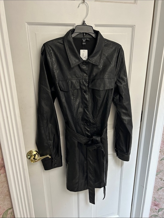 Windsor Jackets & Blazers - Black Faux Leather Jacket